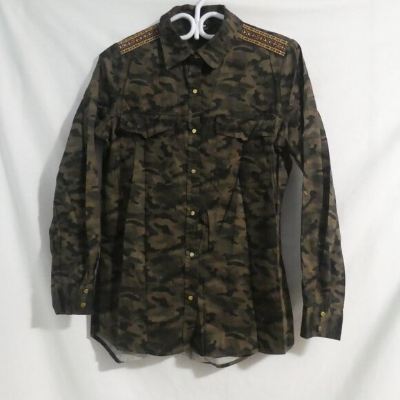 Max Other - MAX | UK 14 EUR 40 | Camo / Camouflage Snap Button-Up Front Shirt | NWOT